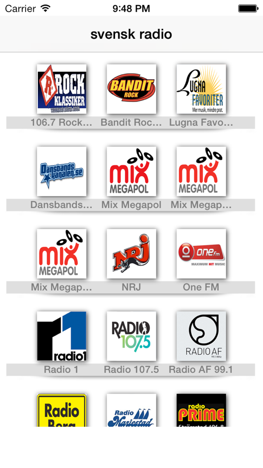 Min Radio Sverige: Svenska Alla radioapparater i samma app! Live radio;) - 2.0 - (iOS)