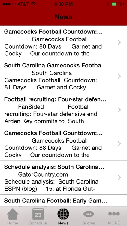 College Sports - South Carolina Football Edition