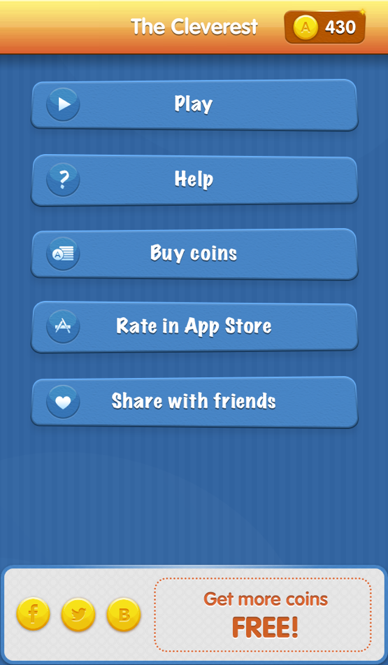 #4. The Cleverest - intellectual quiz. The most interesting questions in a one application (iOS) 由: Anton Kartunov