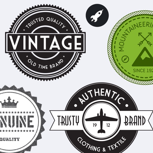 Vintage Stickers HD - Beautiful retro badges, labels and stamps for your pictures icon