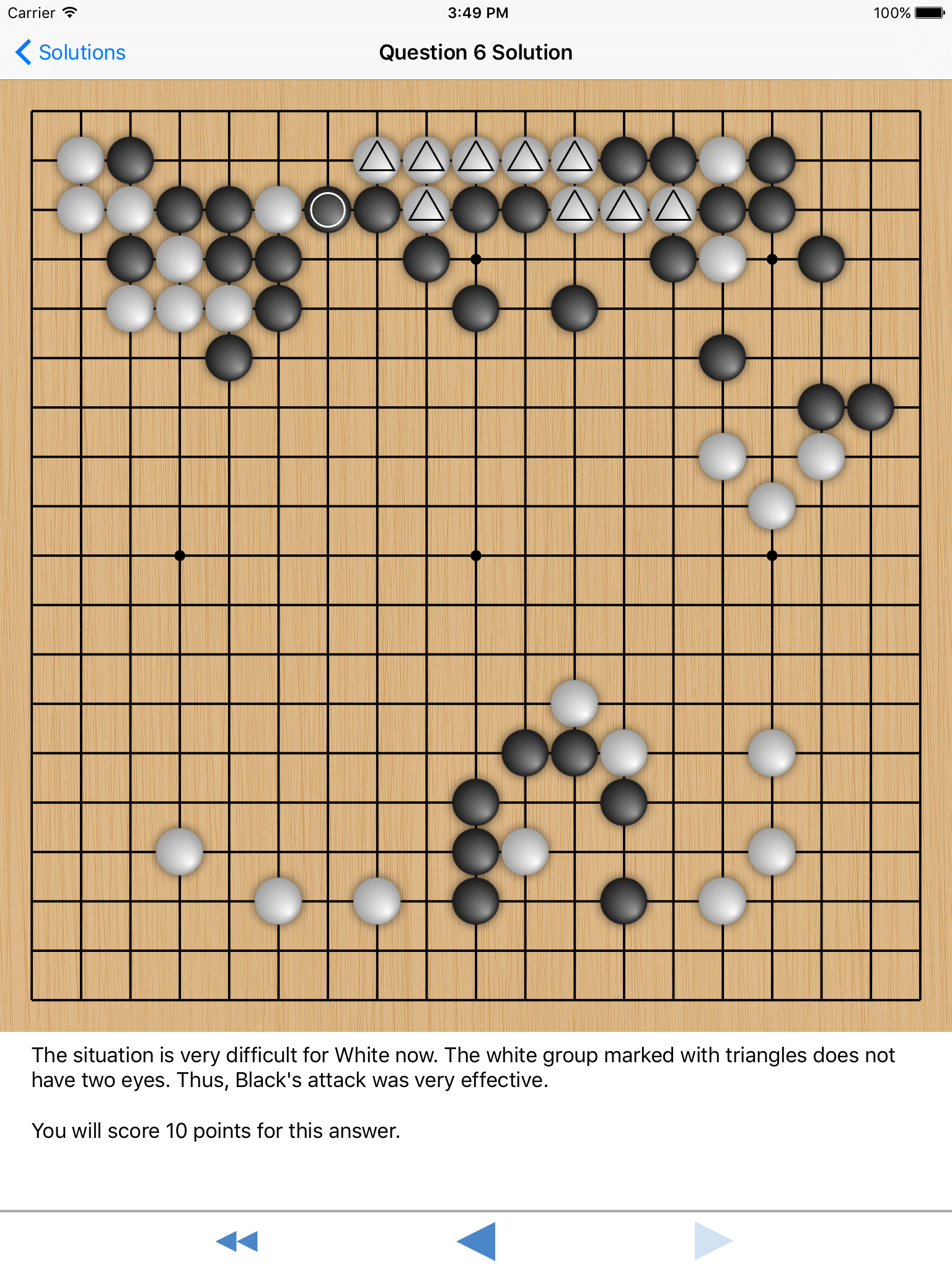 Go Weiqi Baduk Quiz - Problems & Solutions