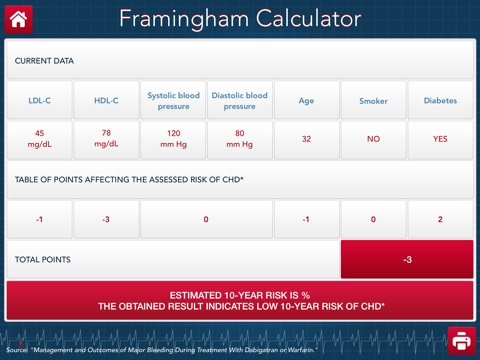 Framingham Calculator screenshot 3