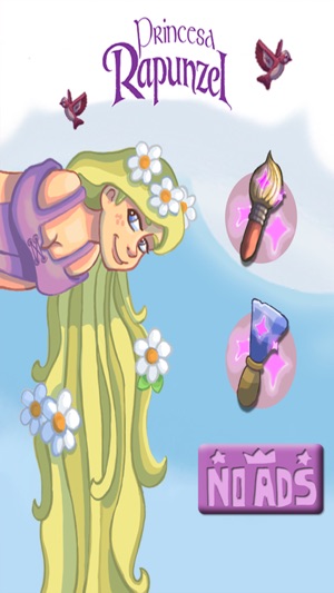 Pintar y descubrir a la princesa Rapunze