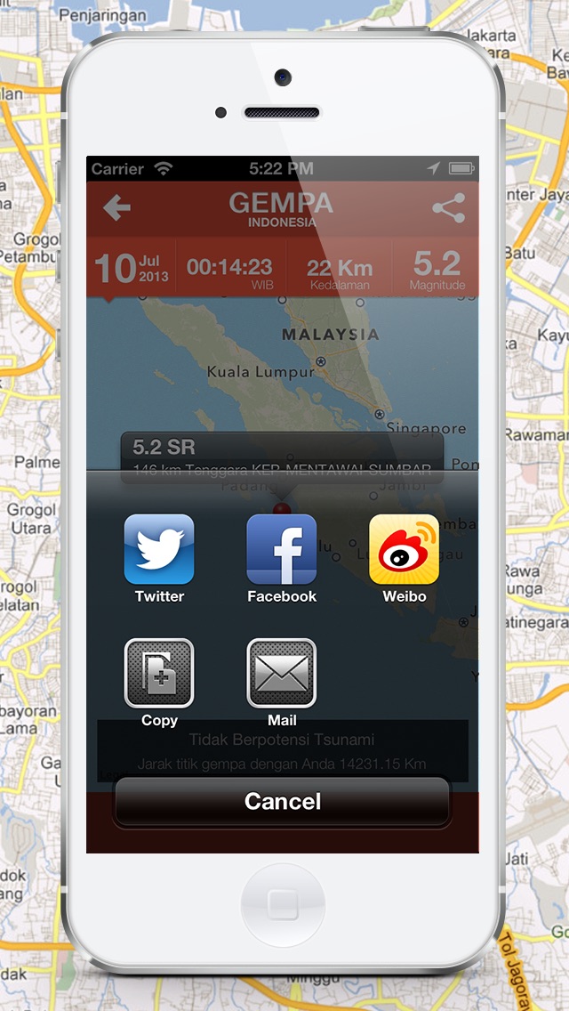 Gempa Indonesia iPhone Gempa Indonesia iPhone