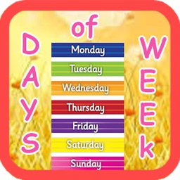 Days of Week with Sound - for preschool kids and babies using flashcards