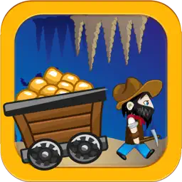 Free Mine Runner Games - The Gold Rush of California Miner Game app icon