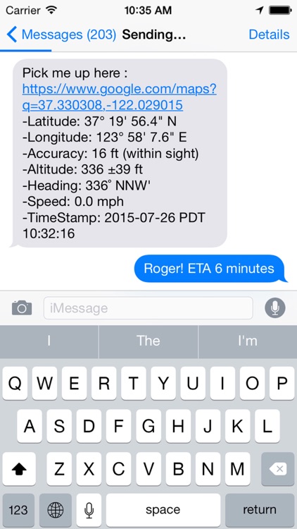 SMS My Location ( Send your GPS location data through TEXT Message ) screenshot-3