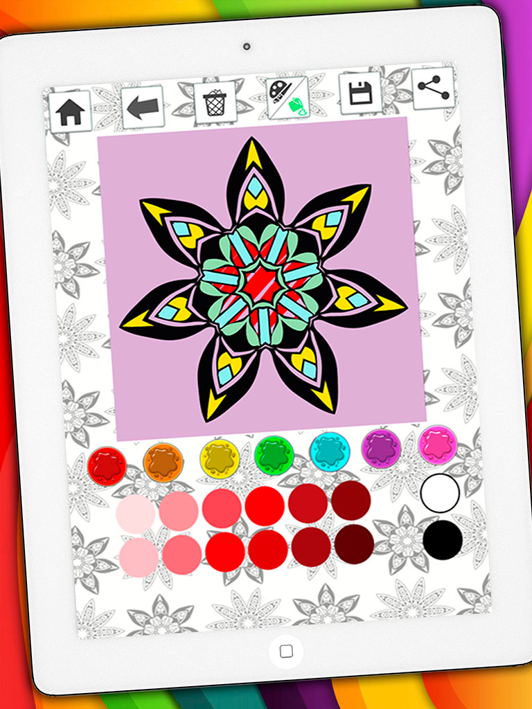 Mandalas coloring pages – Secret Garden colorfy game for adults