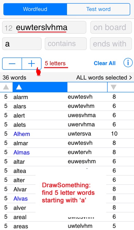 SV Words Finder Wordfeud Svenska/Swedish - find the best words for Wordfeud, crossword and cryptogram screenshot-3