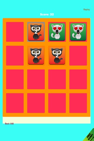 2048 Cute Kittens Craze - Addictive Cat Match Game FREE screenshot 2