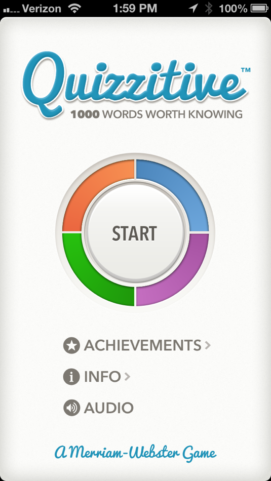 #1. Quizzitive – A Merriam-Webster Word Game (iOS) От: Merriam-Webster, Inc.