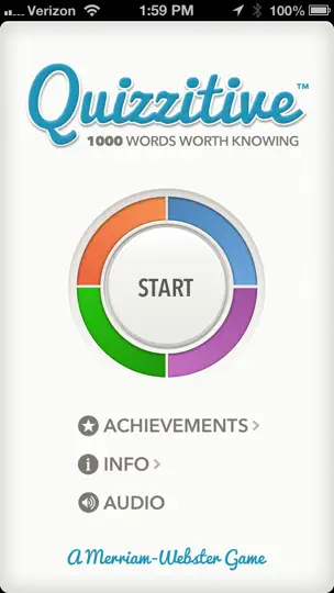 Quizzitive – A Merriam-Webster Word Game iPhone-skjermbilde 1