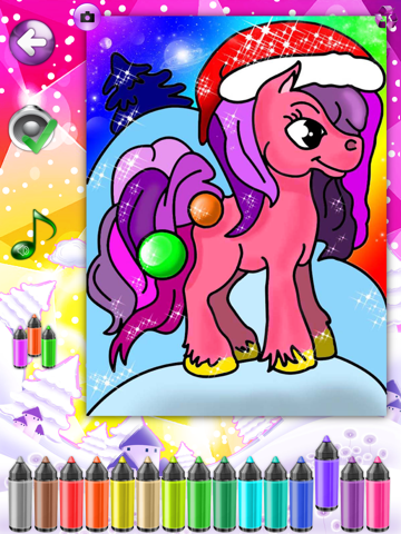 Screenshot #4 pour Christmas Coloring Pages for Girls & Boys with Santa & New Year Nick - Pony Painting Sheets & Fashion Papa Noel Games for my Little Kids, Babies & jr Brats