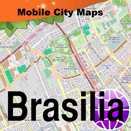 Map of Brasilia icon