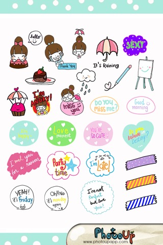 La Pluie Camera by Photoup - Cute Cartoon stickers Decoration - Stamps Frames and Effects Filter photo appのおすすめ画像4