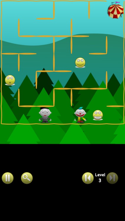 Happy Circus Clown against Sad Pierrot Clown (find happy faces)