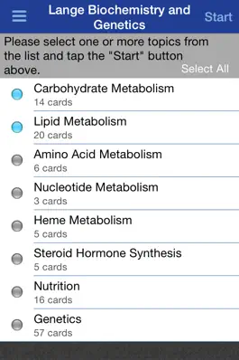 Game screenshot Biochemistry and Genetics Lange Flash Cards apk