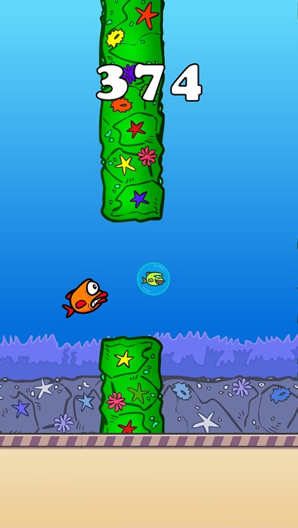 Splashy Fin The Flappy Fish (not bird) – Surf to cut the angry ocean, clash with over 2048 despicable reefs, crush the tiny hidden bubble in this survival saga! screenshot-3