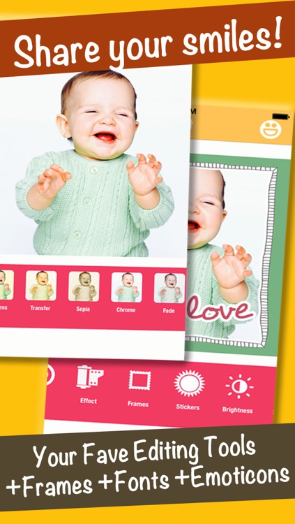 SmileyGram - Photo Edit with Emoticons, Frames, and Fonts screenshot-4