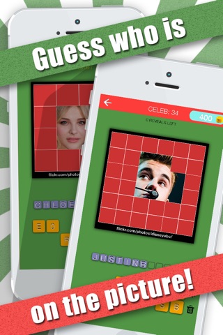Guess The Celeb 2! - Guess who's the celebrity word guessing game with cool images of the most popular movie and TV stars, teen celebrities, famous pop stars and sport icons! screenshot 2