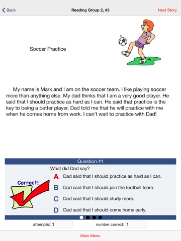 Reading Comprehension Practice Grades 1-2 screenshot 3