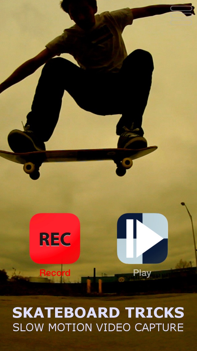 Slo-mo Skate: Frame-by-Frame Image Capture & Video Analysis Appのおすすめ画像1