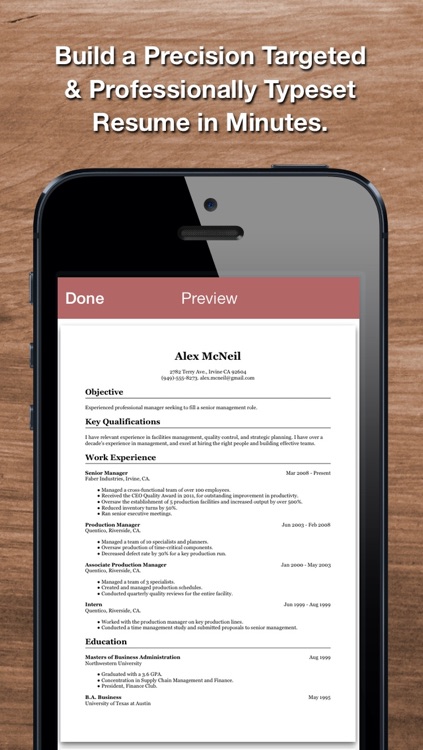 Resume Star: Pro CV Maker and Resume Designer with PDF Output to Help You Score that Job Interview and Advance your Career