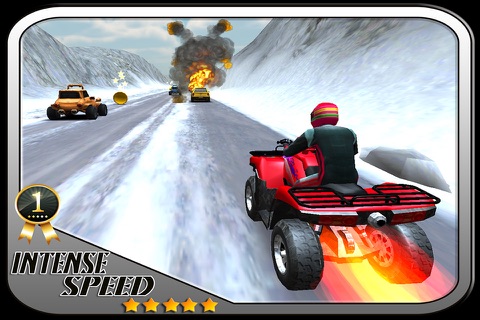 ATV Quadbike Frozen Highway - NOS Boosted Winter Racing screenshot 2