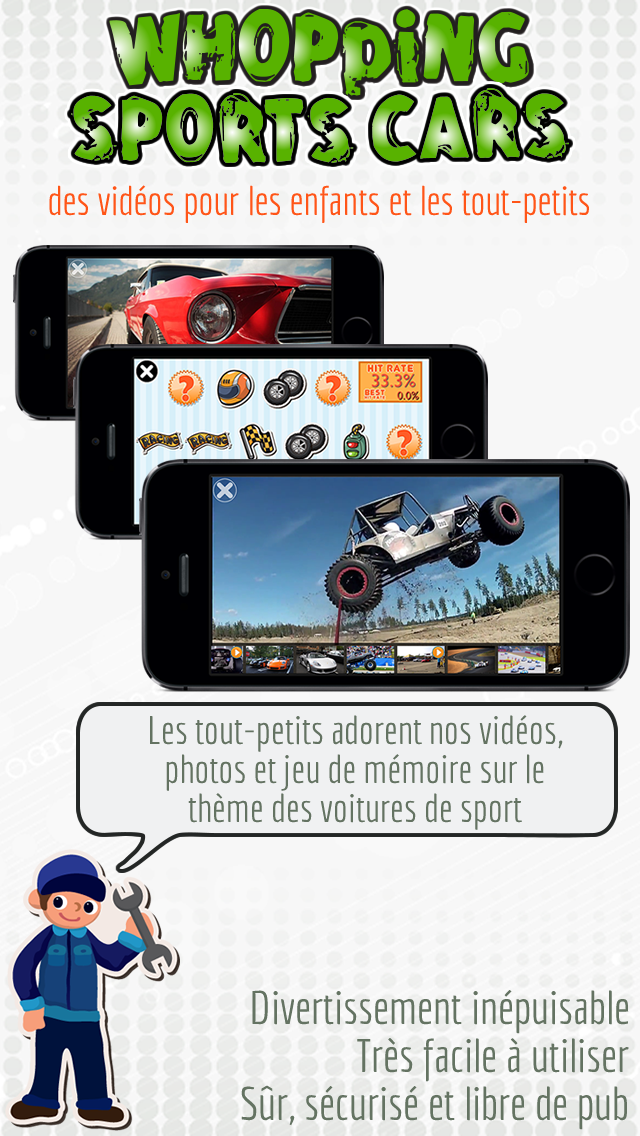 Screenshot #1 pour Whopping Sports Cars — des vidéos pour les enfants et les tout-petits Description Whopping Sports Cars