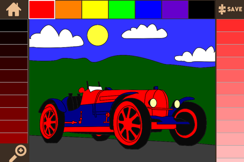 Color It Puzzle It: Hot Rods Lite screenshot 3