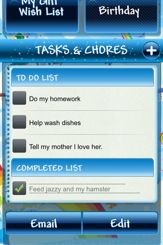 KIDS LISTS HD screenshot 2