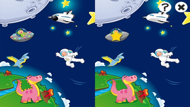 外太空！遊戲為2-5歲幼兒 - 遊戲和拼圖的幼兒園，學前班或幼兒園與宇航員，火箭，航天飛機，飛碟，外星人，星星，太陽，月(圖2)-速報App