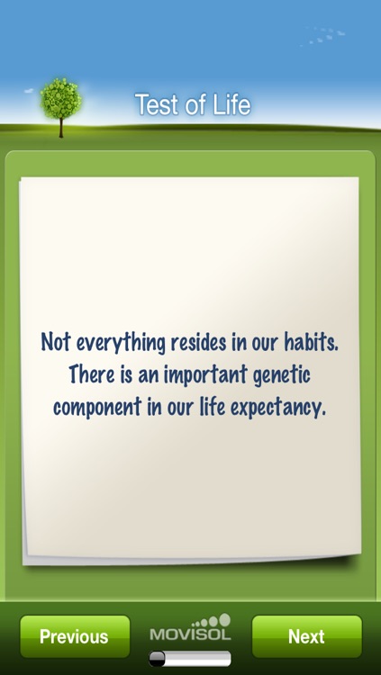 Test of Life: expectancy to live calculator in habits and genetics