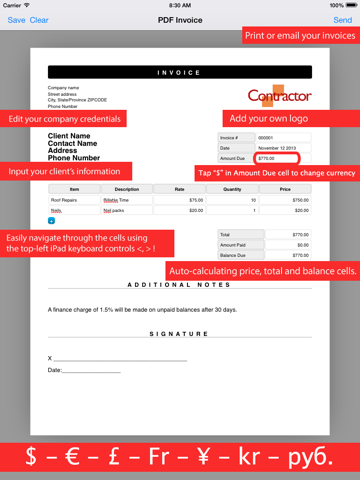 Screenshot #5 pour facture.PDF | Facturation pour professionels et travailleur autonome