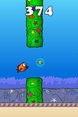 Splashy Fin The Flappy Fish (not bird) – Surf to cut the angry ocean, clash with over 2048 despicable reefs, crush the tiny hidden bubble in this survival saga! screenshot 4