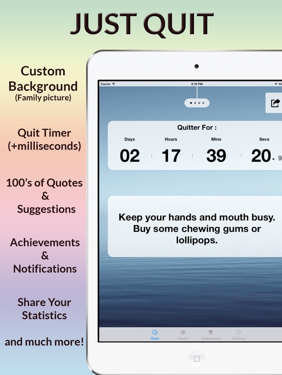 JustQuit HD - Quit Smoking App For A Healthy Smokefree Life