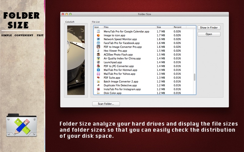 Screenshot #1 pour Folder Size