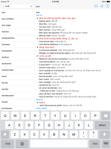 Screenshot #4 pour Từ điển Pháp Việt, Việt Pháp, Pháp Anh, Anh Pháp - French Vietnamese English Dictionary