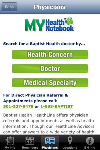 My Baptist Health Notebook App screenshot 4