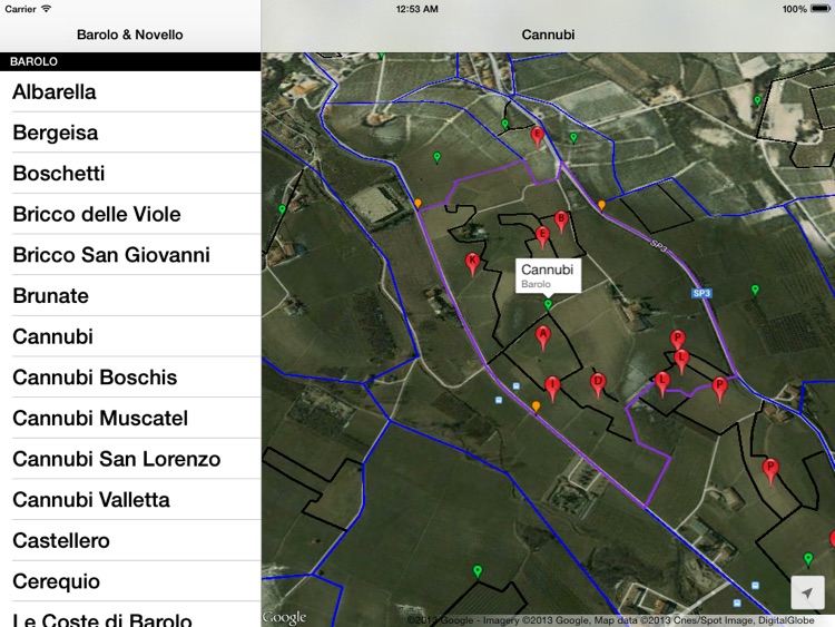 Barolo & Novello Wine Map