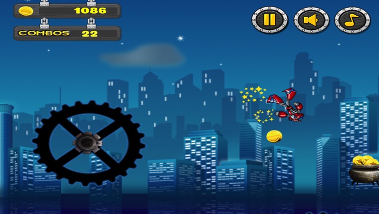 Attack of the Robot Sky Surfers Fun Free Game screenshot-3