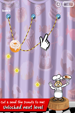 Cut The Donuts yummy : Slice rope to bake bakery cooking Chef screenshot 2