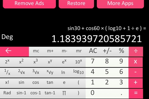 Calculator √ - Free Simple and Scientific Calculation for iPad iPhone and iPod Touch screenshot 4
