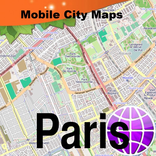 Paris Street Map. icon