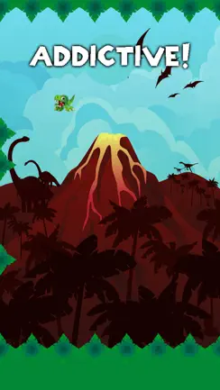 Bouncy Dino Hop - The Best of Dinosaur Games with Only One Life iPhone image 2