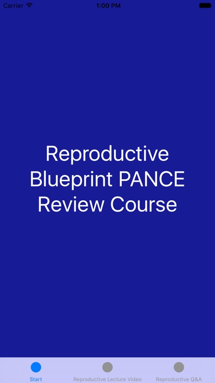 Reproductive Blueprint PANCE PANRE Review Course