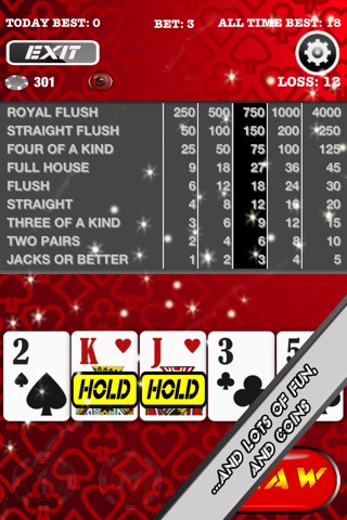 Red Video Poker screenshot 4