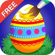 Activities of Easter Coloring Free : Paint the Eggs, rabbits and chickens