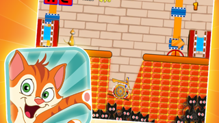 Screenshot #1 pour Catapulte de minou mignon - jeu de Puzzle gratuit - meilleurs jeux d'animaux pour les enfants