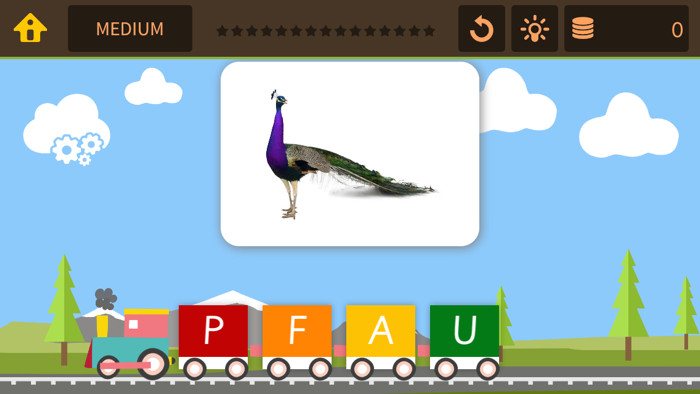 Wort Eisenbahn - Rechtschreibwettbewerb and Wörtersuch-Puzzle für Kinder